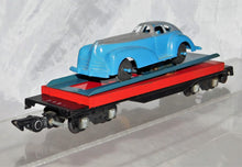 Load image into Gallery viewer, American Flyer 715 Unloading flatcar w/Blue & Silver Manoil Coupe 1952 blue ramp