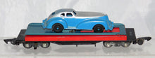 Load image into Gallery viewer, American Flyer 715 Unloading flatcar w/Blue & Silver Manoil Coupe 1952 blue ramp