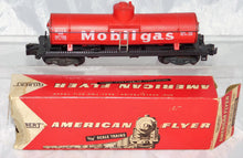 Load image into Gallery viewer, American Flyer 958 Mobilgas Single Dome Tank Car Red C7 in 24315 Box PlasticBase