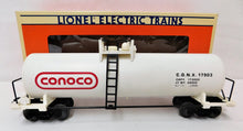Load image into Gallery viewer, Lionel 6-17903 Conoco Tank Car Oil Gas Petroleum O Gauge White Unibody Trains