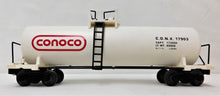 Load image into Gallery viewer, Lionel 6-17903 Conoco Tank Car Oil Gas Petroleum O Gauge White Unibody Trains