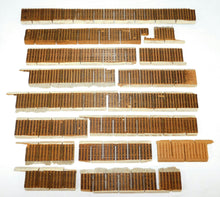 Load image into Gallery viewer, 17 Tru Scale HO scale Roadbed Wooden Vintage STRAIGHTS no rails custom cuts 16"