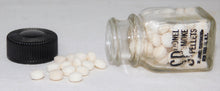 Load image into Gallery viewer, Lionel SP Smoke Pellets bottle FULL 50 tablets CLEAR bottle Early 1940s black Print
