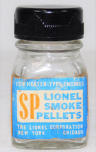 Load image into Gallery viewer, Lionel SP Smoke Pellets bottle FULL 50 tablets scarcer Blue label Vintage 1950s