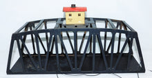 Load image into Gallery viewer, American Flyer 750 Lighted Metal Trestle Bridge w/Shack 1946-55 postwar Black S