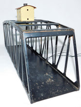 Load image into Gallery viewer, American Flyer 750 Lighted Metal Trestle Bridge w/Shack 1946-55 postwar Black S