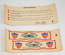 Load image into Gallery viewer, Lionel 1640-100 BOXED Accessories for 1960 Presidential Special 1640W banners +