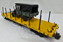 Load image into Gallery viewer, Bachmann 95615 Baltimore & Ohio Flat Car w/ stakes 1525 B&O G gauge Yellow C-8