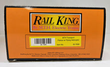 Load image into Gallery viewer, MTH Trains 30-7658 Flatcar with Operating Helicopter C-9 O gauge MTH Transport