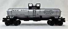 Load image into Gallery viewer, Lionel 6-26189 NYC Tank Car New York Central 6042 Silver Single Dome Rail Train