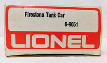 Load image into Gallery viewer, Lionel 6-9051 Firestone Tank Car Mid 1970s Train White w/ Blue Letters GATX 9051