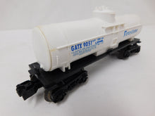 Load image into Gallery viewer, Lionel 6-9051 Firestone Tank Car Mid 1970s Train White w/ Blue Letters GATX 9051