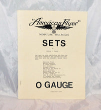 Load image into Gallery viewer, American Flyer PREWAR Guide to O Gauge SETS Book catalogued/uncatalogued Referen