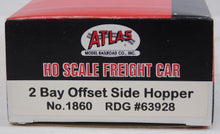 Load image into Gallery viewer, Atlas 1860 Two Bay Offset Side Hopper RDG #63928 Boxed HO Scale Reading NOS C-9