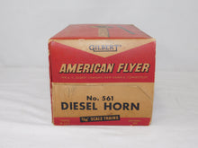 Load image into Gallery viewer, American Flyer #561 Diesel Horn Billboard Sound BOXED w/button 1950s Santa Fe C7