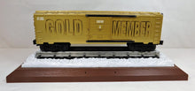 Load image into Gallery viewer, Lionel Trains 6-39218 Century Club II Gold Member Boxcar on Display Base 2001 C8