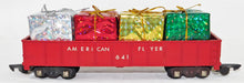 Load image into Gallery viewer, American Flyer 641 RED gondola w/ Christmas presents load Link coupler S gauge