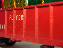 Load image into Gallery viewer, American Flyer 641 RED gondola w/ Christmas presents load Link coupler S gauge