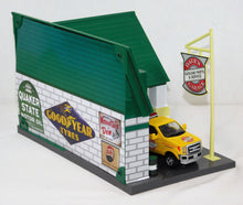 Load image into Gallery viewer, Menards Dave's Garage Towing Tires TuneUps O Gauge Assembled Lighted Figrs C8 Serv