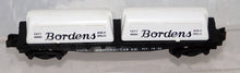 Load image into Gallery viewer, American Flyer 24575 National Car Co Flatcar w/ Borden's Milk Containers Pikemas