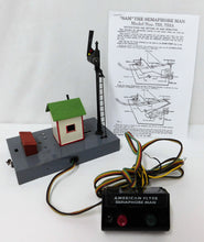 Load image into Gallery viewer, American Flyer 758A Sam the Semaphore Man crossing shack 1950s O or S accessory