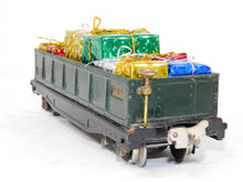 Load image into Gallery viewer, Lionel 812 Prewar Dark Green Gondola w/ Multi-Sized Christmas presents Latch coupler