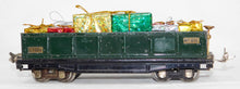 Load image into Gallery viewer, Lionel 812 Prewar Dark Green Gondola w/ Multi-Sized Christmas presents Latch coupler