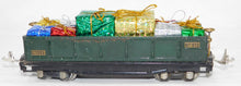 Load image into Gallery viewer, Lionel 812 Prewar Dark Green Gondola w/ Multi-Sized Christmas presents Latch coupler