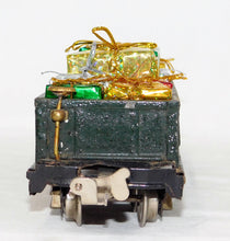 Load image into Gallery viewer, Lionel 812 Prewar Dark Green Gondola w/ Multi-Sized Christmas presents Latch coupler