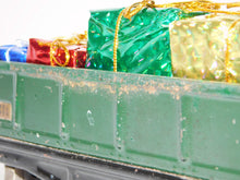 Load image into Gallery viewer, Lionel 812 Prewar Dark Green Gondola w/ Multi-Sized Christmas presents Latch coupler