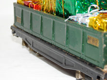 Load image into Gallery viewer, Lionel 812 Prewar Dark Green Gondola w/ Multi-Sized Christmas presents Latch coupler