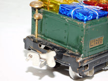 Load image into Gallery viewer, Lionel 812 Prewar Dark Green Gondola w/ Multi-Sized Christmas presents Latch coupler