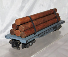 Load image into Gallery viewer, PRESSED WOOD American Flyer 928 C&NWRY Log Flatcar 42597 Knuckle C-6