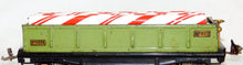 Load image into Gallery viewer, Lionel 812 Prewar Green Gondola w/ Christmas Peppermint Sticks Latch couplers O