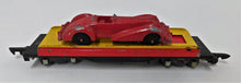 Load image into Gallery viewer, American Flyer 715 Unloading flat car RED Manoil #708 convertible car Works 1948