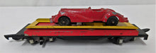 Load image into Gallery viewer, American Flyer 715 Unloading flat car RED Manoil #708 convertible car Works 1948