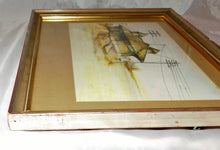 Load image into Gallery viewer, Framed Hearne Texas Depot Watercolor Train Railroad Station 1982 original Ellis