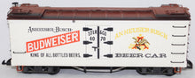 Load image into Gallery viewer, LGB 4070 Budweiser Beer Woodside Reefer Refrigerator Car G gauge Bud C-6