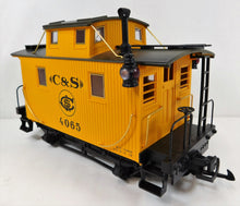 Load image into Gallery viewer, LGB 4065 Colorado & Southern C&S bobber Caboose w/ lanterns G gauge Yellow train