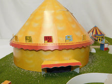Load image into Gallery viewer, American Flyer Circus Assembled Cutouts Diorama of Set 5002T Landscaped +Tickets