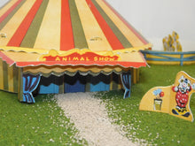 Load image into Gallery viewer, American Flyer Circus Assembled Cutouts Diorama of Set 5002T Landscaped +Tickets