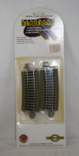 Load image into Gallery viewer, Bachmann 44532 EZ-Track 4pc Half 22" radius curved Nickel Silver gray roadbed HO