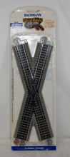 Load image into Gallery viewer, Bachmann HO 44540 Gray roadbed EZ Track 30 degree crossing nickel silver New
