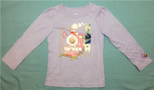 Load image into Gallery viewer, Lionel Trains Purple Toddler Long Sleeve T-shirt Steam Engine w/Teddy Bear 3T4T5