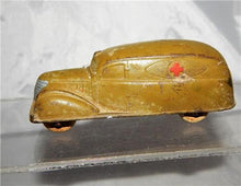 Load image into Gallery viewer, Sun Rubber #525 Army Ambulance military WOOD wheels Made USA 3.5" Vintage Toy
