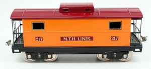 MTH 10-2043 Standard Gauge Tinplate Traditions Lionel 217 Cabose Orange & Maroon