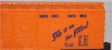 Load image into Gallery viewer, Lionel 6014-85 Frisco Boxcar in CRISP Hagerstown Box 1969 Orange w/Blue print
