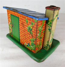 Load image into Gallery viewer, Meccano Hornby Tin Litho Small Cottage or Plate Layers Hut Shed O 027 toy train
