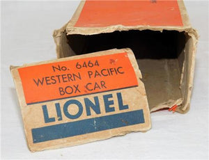 Lionel 6464-1 Western Pacific Boxcar WP 1953-54 Silver w/ Blue print W/BOX NICE