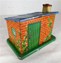 Load image into Gallery viewer, Meccano Hornby Tin Litho Small Cottage or Plate Layers Hut Shed O 027 toy train
